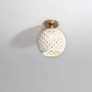 Axyaa Ceramic LED Ceiling Lights: Modern Hollow Design for Home Lighting