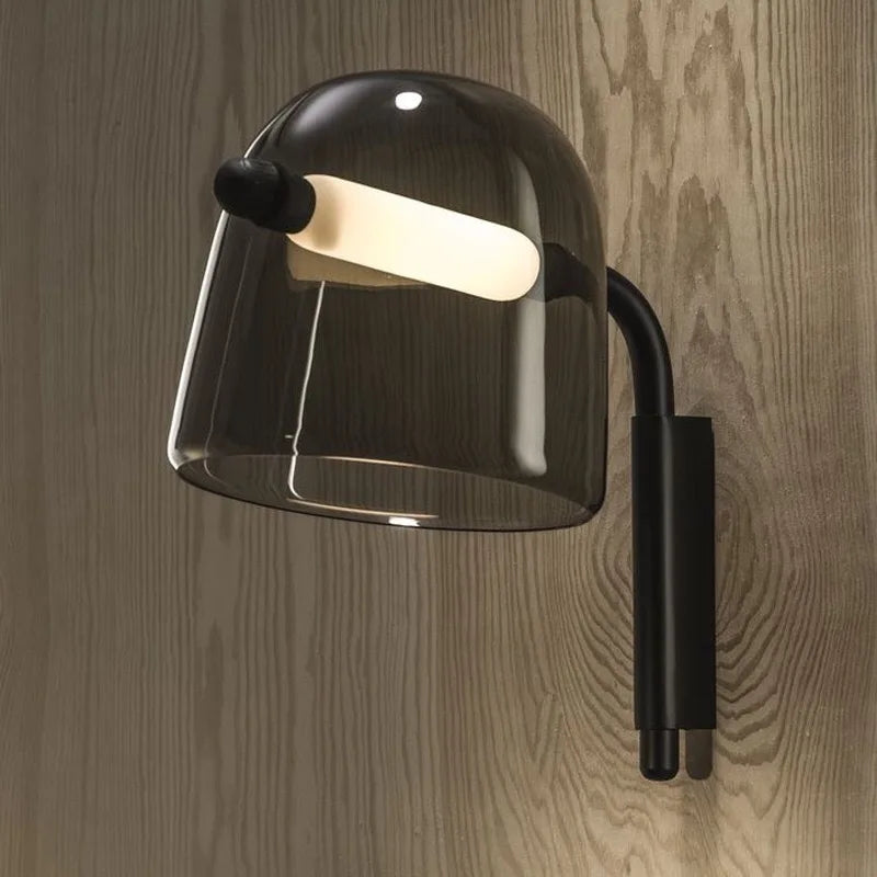 Axyaa Brokis Mona LED Glass Pendant Lamp with Black Leather Strap