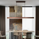 Axyaa Modern Walnut Pendant Light for Restaurant, Tea Room, Bar, Study & Dining Table