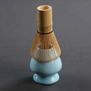 Axyaa Matcha Whisk Holder Stand & Bowl Set - Japanese Style Tea Ceremony Accessories
