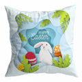 Spring Peach Rabbit Cushion Cover 45x45cm for Sofa Decor, Car, Bedside - Axyaa