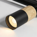 Axyaa Black Wood Nordic Rotatable Spotlight for Home Kitchen Living Room, GU10 LED Cob