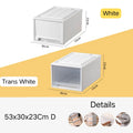 Axyaa Clear Plastic Drawer Organizer Boxes for Wardrobe Storage and Organization