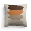 Axyaa Nordic Orange Geometric Flower Print Throw Pillow Cover for Home and Office