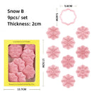 Axyaa Snowflake Cookie Cutter Set - 9Pcs Christmas Baking Tools & Pastry Molds
