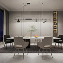 Axyaa Modern Black Minimalist Chandelier for Living Room Coffee Shop Office Desk