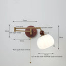 Axyaa Wabi-Sabi Iron LED Wall Lights Swing Arm Vintage Wandlampen