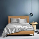 Axyaa Luxury Satin Bed Sheet Set: Queen/King Size Solid Silky Bed Linen Set