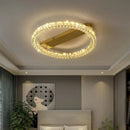 Axyaa Crystal Steel Ceiling Chandelier | Modern Round LED Ceiling Lights for Luxury Home Decor