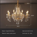 Axyaa French Crystal Chandelier, Vintage Mid-Century Dining Room & Bedroom Lamp