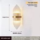 Axyaa Gold/Black Crystal Wall Sconce: Elegant Stainless Steel Lighting Fixture for Home Decor