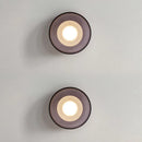 Axyaa Bowl Loft LED Wall Lamp Clear Gray Glass Parlor Bedroom Dining Room Sconce