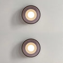Axyaa Loft LED Wall Lamp Clear Gray Glass Sconce Black Metal