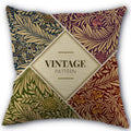 Axyaa Peach Leather Velvet Pillow Case Set - William Morris Design