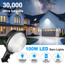 Axyaa LED Barn Light: 110W Dusk to Dawn Outdoor Area Lights, 10000LM, Photocell Sensor