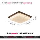 Axyaa LED Walnut Ceiling Lamp: Retro Aesthetic Wabi-sabi Master Bedroom Light