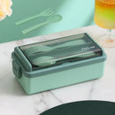 Axyaa Leakproof Lunch Box Set with Fork & Spoon - Microwave Safe Container