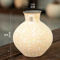 Textured Ceramic Vase for Fresh Flowers, Boho Home Decor Centerpiece by Axyaa