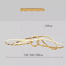 Axyaa Modern Minimalist Circular LED Chandelier Ceiling Light for Living Room