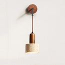 Axyaa Yellow Marble LED Wall Lamp: Japanese Wabi Sabi Home Decor Light