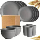 Axyaa Unbreakable Plastic Dinnerware Sets - Durable, Lightweight, Perfect for Daily Use