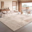 Axyaa Plush Cream Style Bedroom Carpet: Soft, Thick, Anti-Slip Floor Mat, Living Room Rug