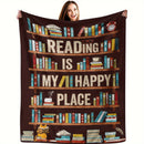 Axyaa Flannel Throw Blanket: Cozy All-Season Comfort, Perfect Gift for Bookworms