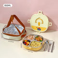 Axyaa Stainless Steel Bento Lunch Box Set with 4 Compartments