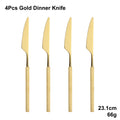 Axyaa Gold Cutlery Set Stainless Steel 304 Tableware Knife Fork Spoon Dinner Set
