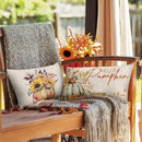 Axyaa Autumn Pumpkin Maple Leaf Lumbar Pillowcase 30x50cm