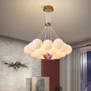 Axyaa Moon LED Bubble Chandelier: Modern 3D Printed Lighting for Living Room & Restaurant