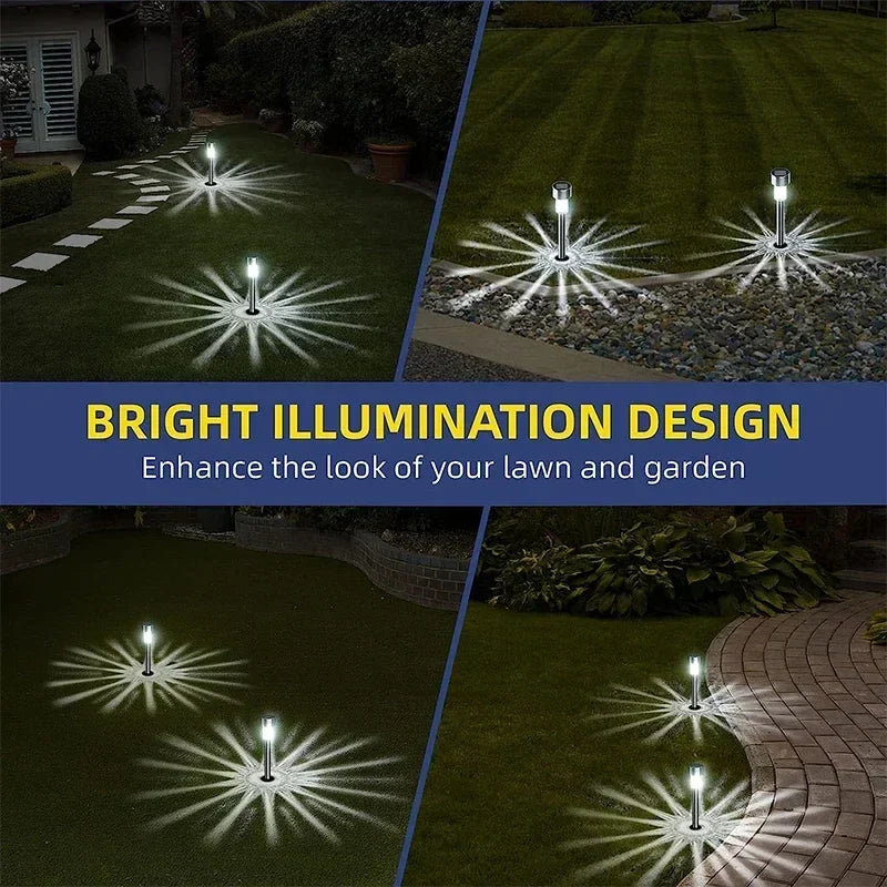Axyaa Solar Garden Lanterns: Waterproof Landscape Lighting for Pathway, Yard, Lawn