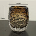 Wrinkled Glass Vase Hydroponics Pot by Axyaa - Room Aesthetic Floral Decor