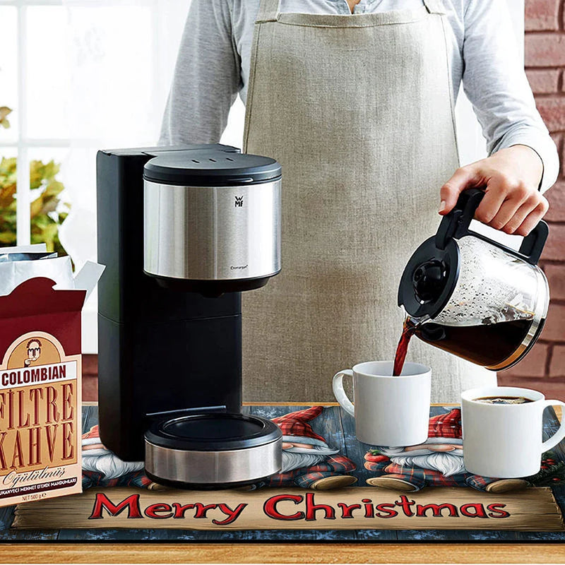 Axyaa Kitchen Draining Mat: Super Absorbent & Quick Dry for Christmas & Coffee.