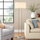 Axyaa LED Fabric Floor Lamp with Marble Base - Modern Minimalist Art Decor for Home