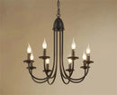 Axyaa Black Iron Chandeliers E14 Candle Light for Living Room Kitchen Bedroom
