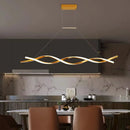 Axyaa Geometric LED Chandelier: Modern Dining Room Pendant Lighting