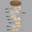 Axyaa Modern Light Luxury Staircase Pendant Lights Living Room Indoor Lighting