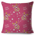 Axyaa Cat Cushion Cover: Decorative Linen Pillow for Home, Sofa, Children's Room