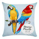 Axyaa Parrot Bird Decorative Throw Pillow Cover - Colorful Polyester Sofa Pillow Cover