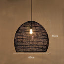 Natural Bamboo Wicker Chandelier Lampshade by Axyaa