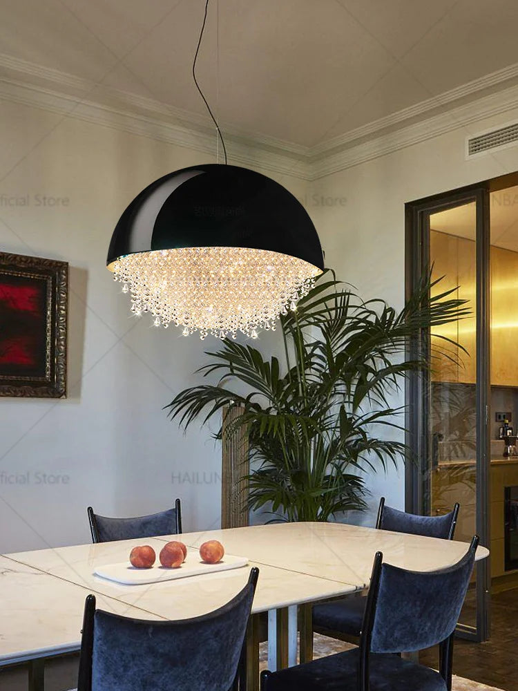 Axyaa Crystal Chandelier: Modern Luxury Lighting for Living Room, Restaurant, Lobby