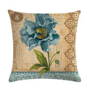 Axyaa Retro Rose Linen Pillowcase 45*45cm - Furniture Decorative Cushion Cover