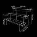 Clear Acrylic Makeup Organizer Rack by Axyaa - Cosmetic Storage Stand for Eyeshadow, Lipstick, Powder