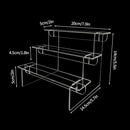 Clear Acrylic Makeup Organizer Rack by Axyaa - Cosmetic Storage Stand for Eyeshadow, Lipstick, Powder