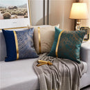 Axyaa Gold Jacquard Throw Pillow Cover 45X45 - Light Luxury Comfort, Living Room Decor