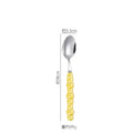 Axyaa Pearl Byen Ceramic Handle Cutlery Spoon Fork Set