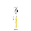 Axyaa Pearl Byen Ceramic Handle Cutlery Spoon Fork Set
