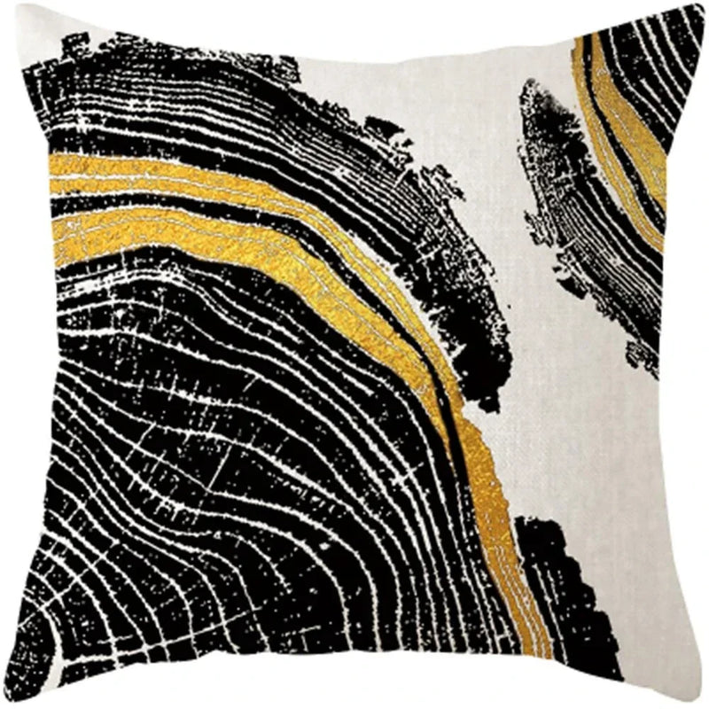 Axyaa Plants Print Linen Cushion Cover for Stylish Home Decor 45*45cm
