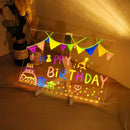 Axyaa Acrylic Message Board Lamp USB Erasable Drawing Night Light Kids Gift
